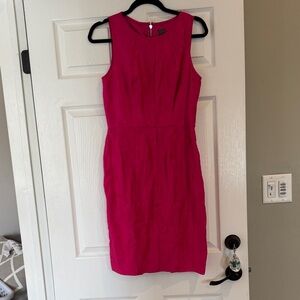 Vera Wang Fuchsia Sleeveless Midi Dress